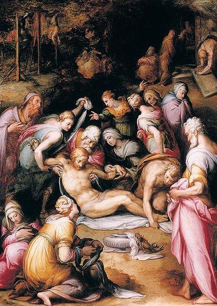 Naldini, Giovanni Battista Lamentation over the Dead Christ oil painting picture
